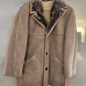 Men's Shearling Coat - Brown